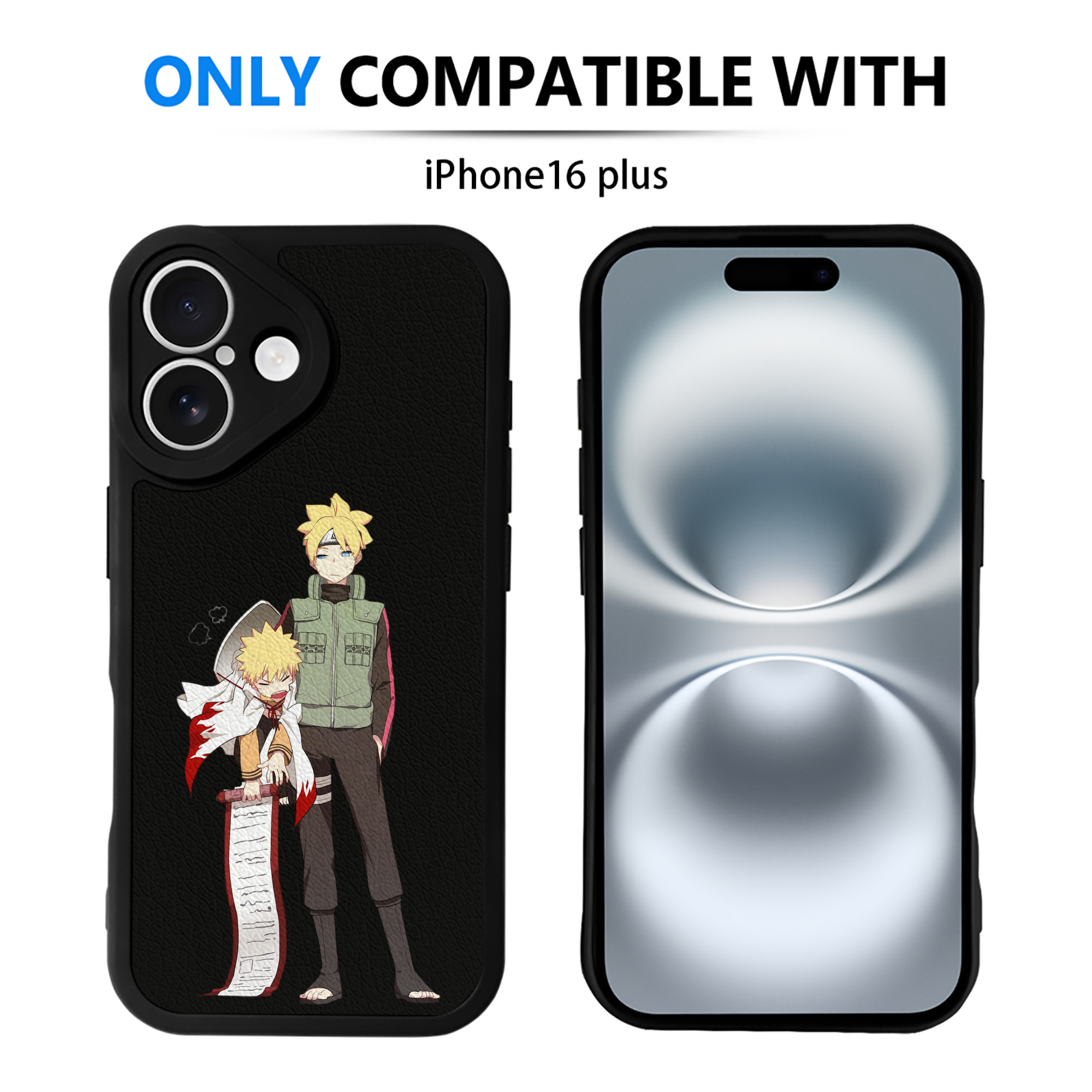 （画像用） NARUTO -ナルト- 波風 ミナト Namikaze Minato 【iPhone 16シリーズ対応】シリコンスマホケース（レザー調） 材質：シリコン